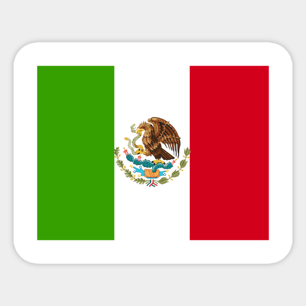 Mexico coat of arms flag Sticker by AidanMDesigns